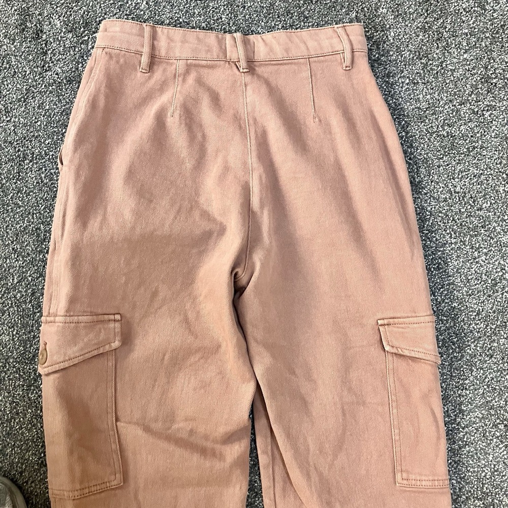 Aritzia Wilfred Free Sz 4 Pants Women's Beige/Pink‎ Cargo Twill Straight Leg - Picture 6 of 11